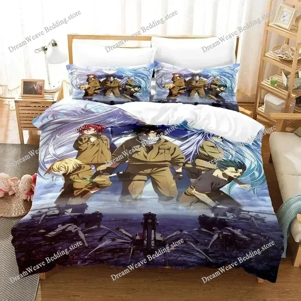 Juego de Ropa de Cama de Dibujos Animados 86-Eighty Six, Funda de Edredón, Juego de Fundas de Almohada, Edredón, Tamaño King y Queen, Juego de Ropa de Cama para Niños y Adultos 963