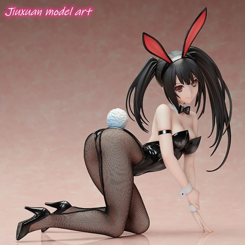 100% Original:DATE A LIVE Tokisaki Kurumi Bunny Girl Sexy girls 1/4 PVC Action Figure Anime Figure Model Toys Figure Doll Gift