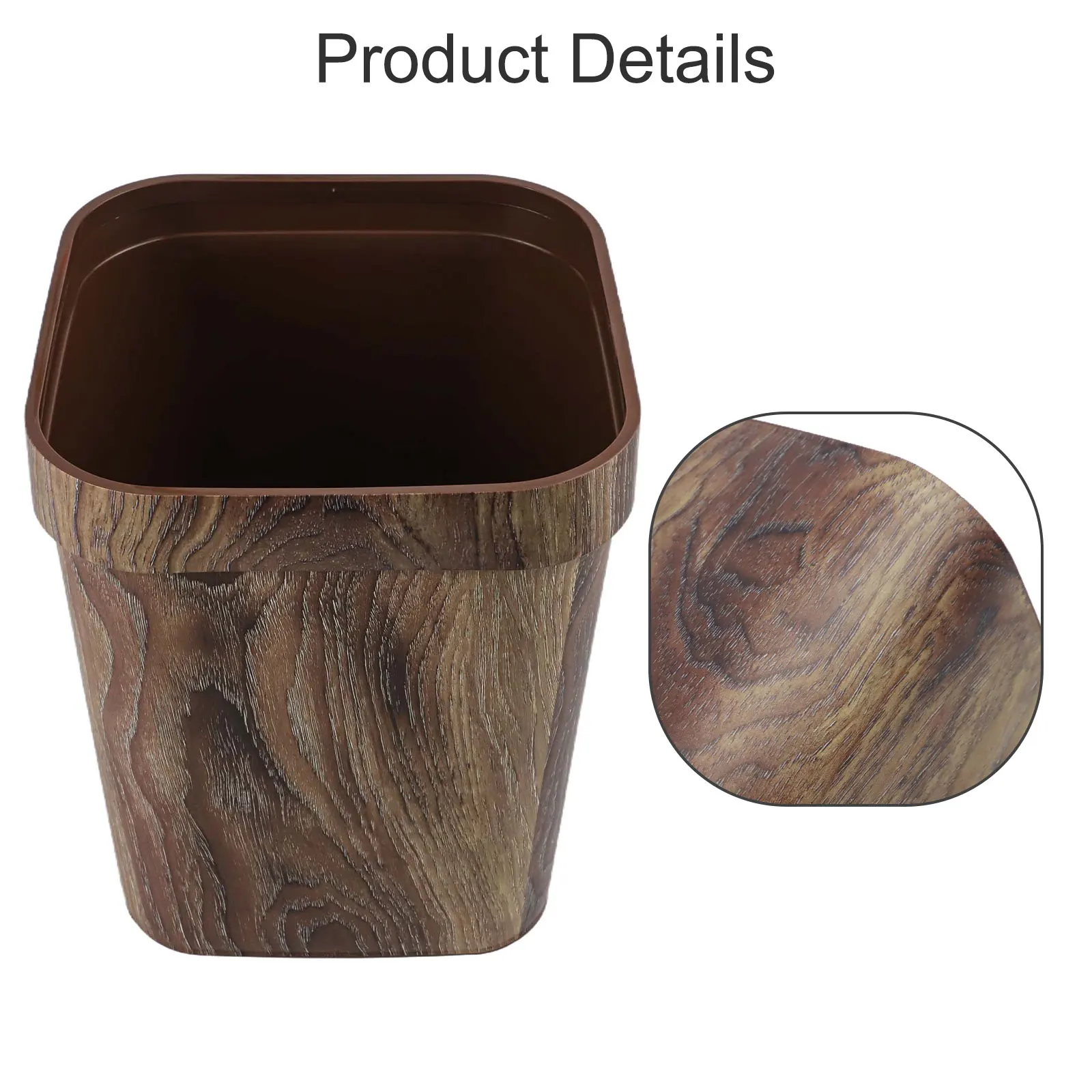 

Мусорный бак под дерево, квадратный мусорный бак, утилизация кухонных отходов, универсальное использование, эстетическое прикосновение, вместимость, легко чистится