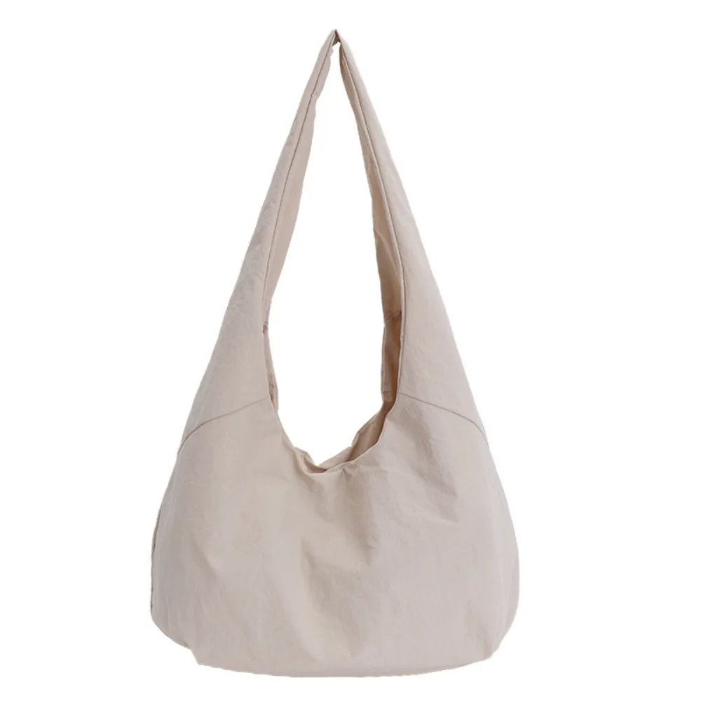 Candy Color Nylon Shoulder Bag Large Capacity Solid Color Casual Tote Bag Korean Style Quick-dry Japanese Style Shoulder Bag