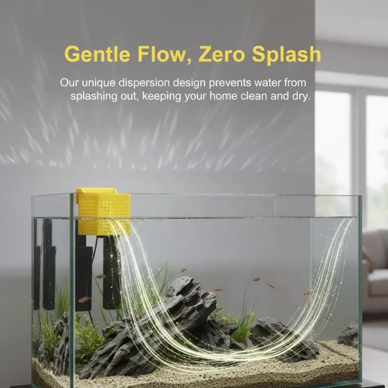 Fish Tank Water Change Dispenser, Hang-On Buffer Filter Box, Aquarium Water Flow Diffuser, Protect Aquascape From Water Impact
