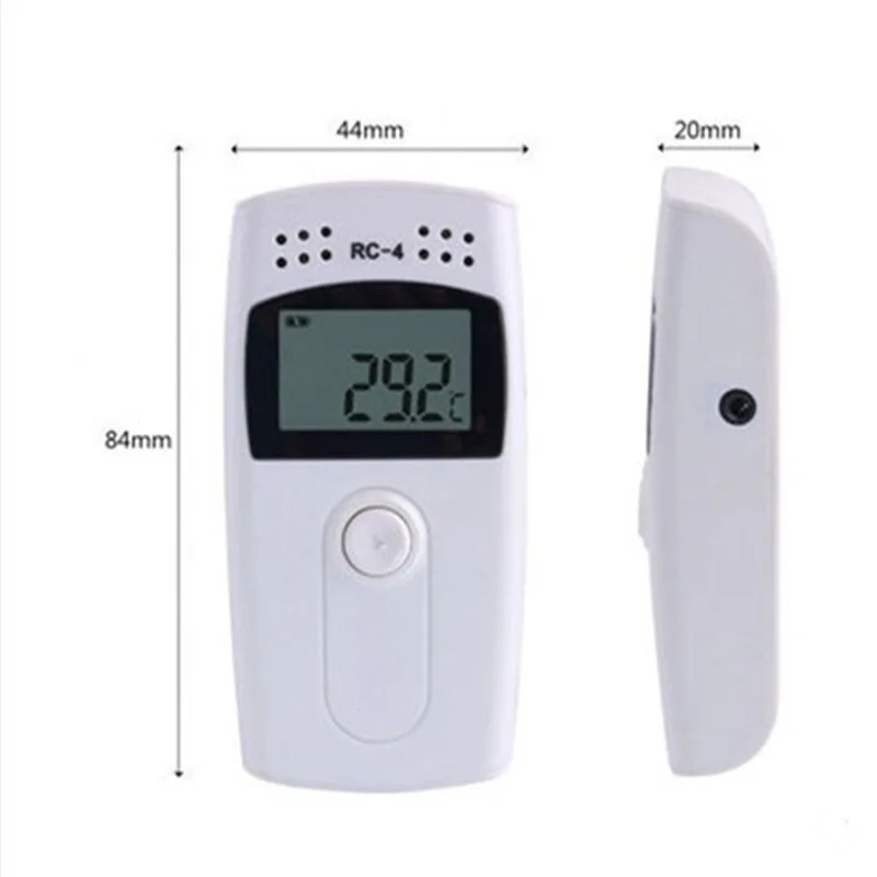 RC-4/4HC High Precision Temperature Humidity Recorder with Internal Sensor, PDF Export Data Logger for Cold Chain Storage Use