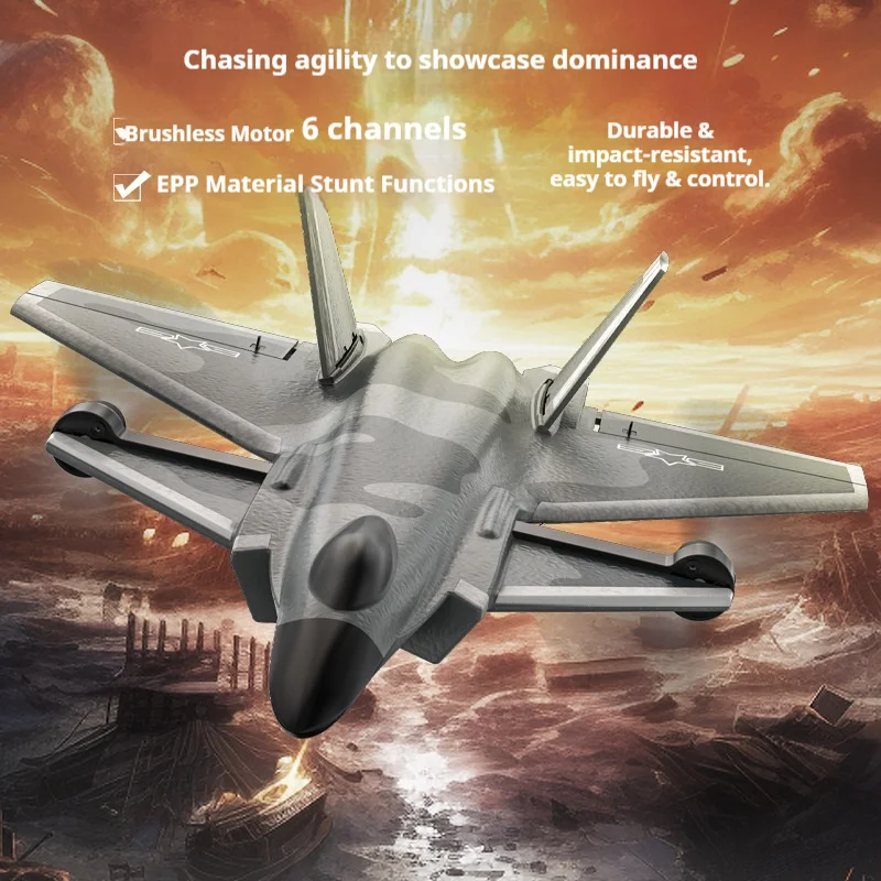 New KF700 six channel brushless remote control aircraft J-20 fighter fixed wing glider foam aircraft