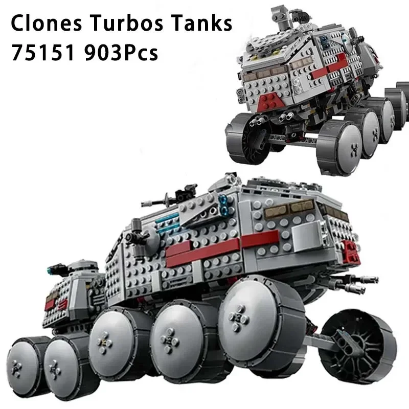 903 pcsCompatible 75151 Clone Turbo Tank Building Block Props Model Children's Assembled Toys Birthday  Gift