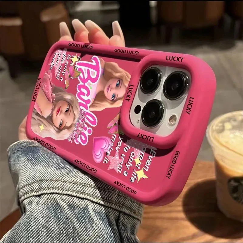 Neue Miniso Barbie Glück süße Handy hülle für iPhone 16 14 13 12 11 Pro Max 15 plus xr xs Max 13 Mini Anti Fall Soft schöne Abdeckung