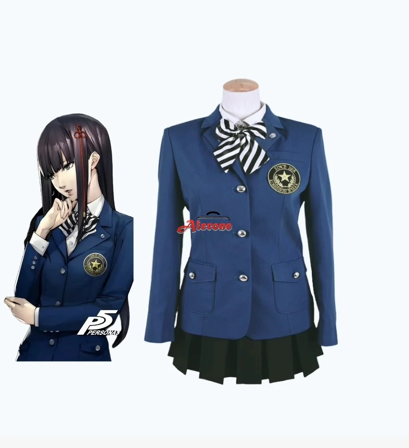 Game Tougou Hifumi P5 Cosplay Costume School JK Uniform Woman Halloween Cosplay Tougou Hifumi Clothing