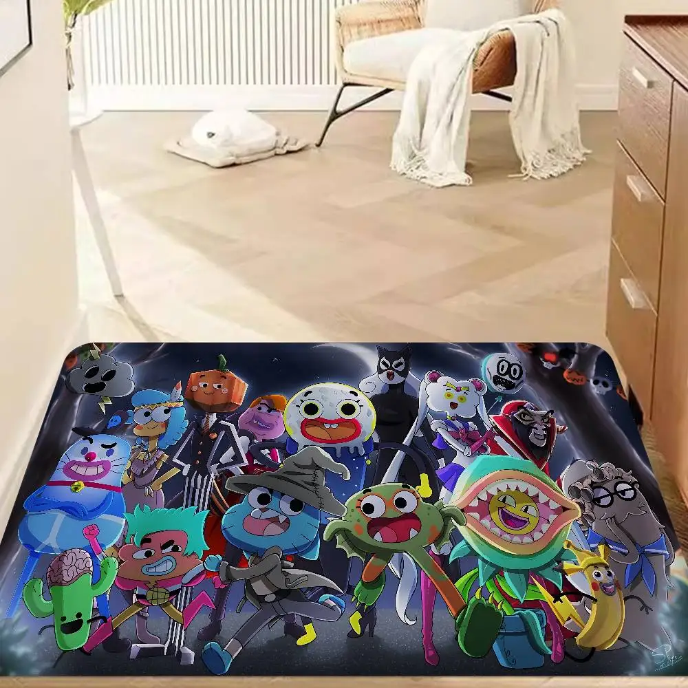Game The A-Amazing World Of G-Gumball Bathroom Mat Non-Slip Laundry Room Mat Laundry Decor Balcony Child Living Room Toilet Rug