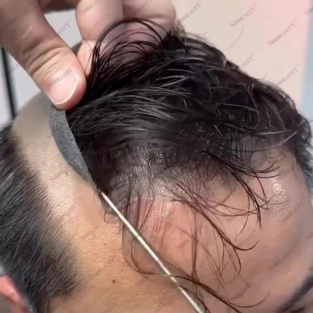 

Мужской капиллярный протез из натуральных волос с плотностью 80%, ультратонкой полиуретановой основой 0.02 мм, естественная линия роста волос, цвет 1B 22R 18 # Европейская блондинка-чернокожая