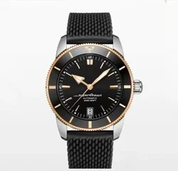 Luxury Mens Superocean Automatic Mechanical Watch Stainless Steel Ceramic Black Blue Rubber Strap Sport Watches Men Watch