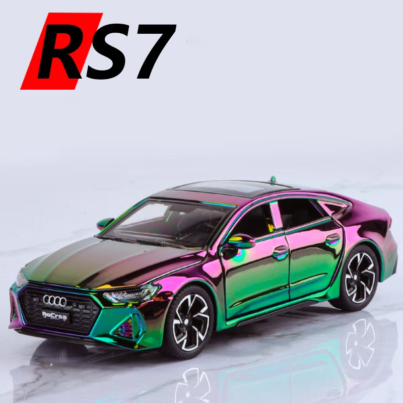 

1:32 AUDI RS7 Sportback модель автомобиля из сплава с гальваническим покрытием игрушка литой звук и искусственные автомобили игрушки для детей автомобиль