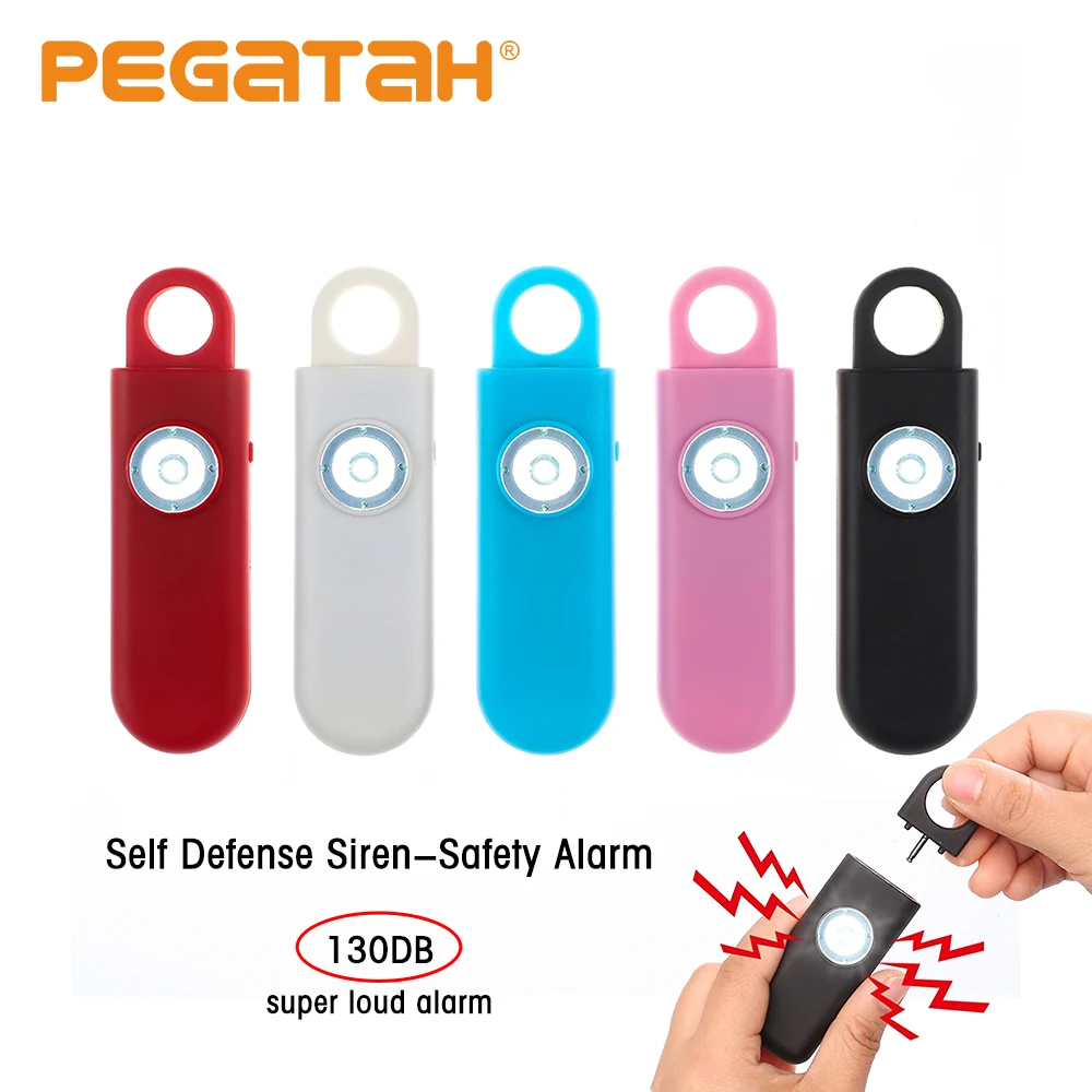 

Safety Alarm Self Defense for Women Siren Keychain Alarm with SOS LED Light Personal Defense Security Anti-aggression