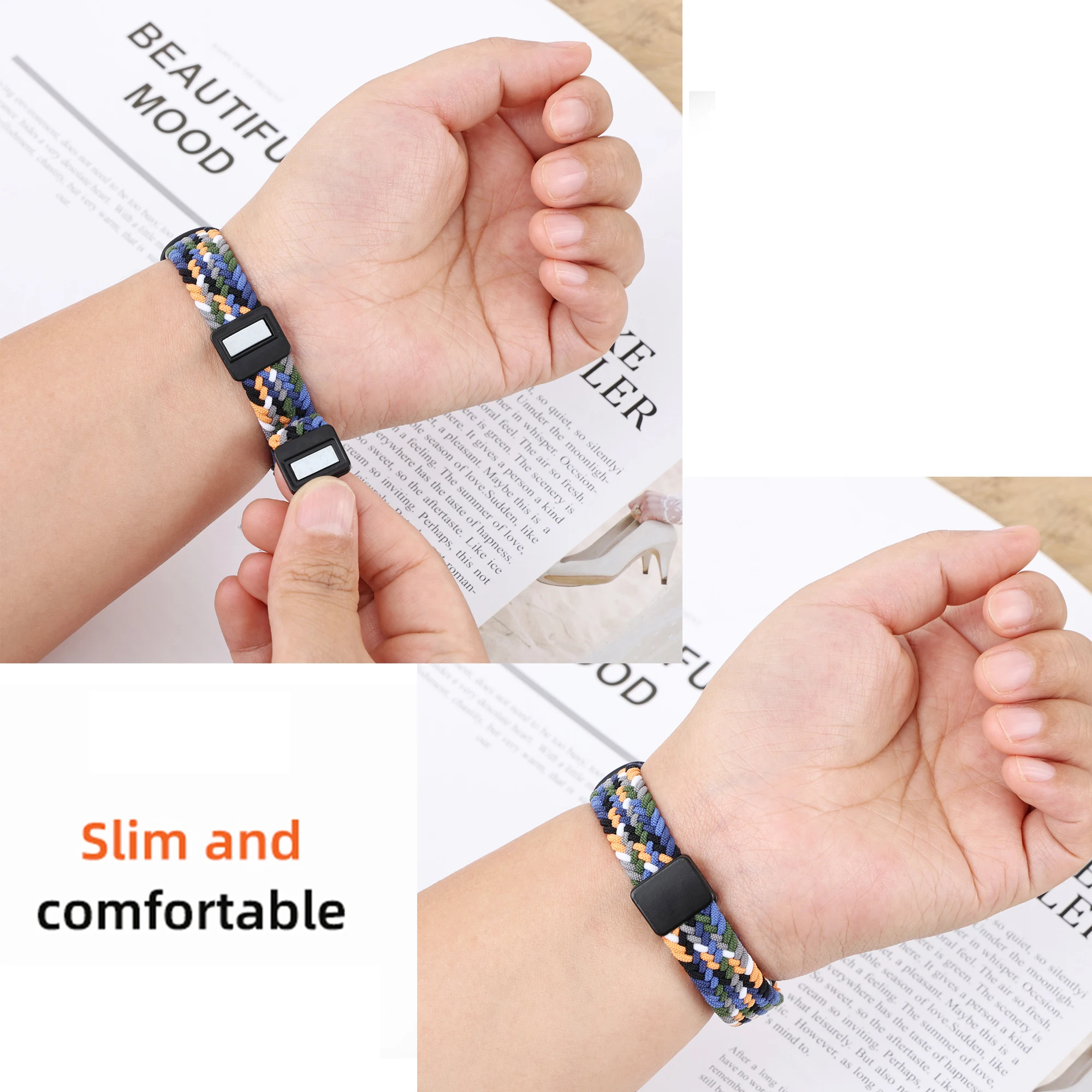 Braided Solo Loop for Xiaomi Mi Band 9 8 Strap accessories magnetic Nylon Replacement correa bracelet Miband9 Miband8 NFC bands image 5