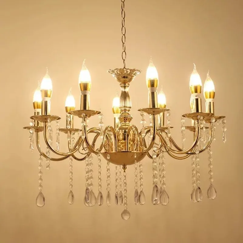 Iron Art Electroplated French Gold Pendant Lantern Wedding Festival Site Ceremony Pavilion Props Supplies