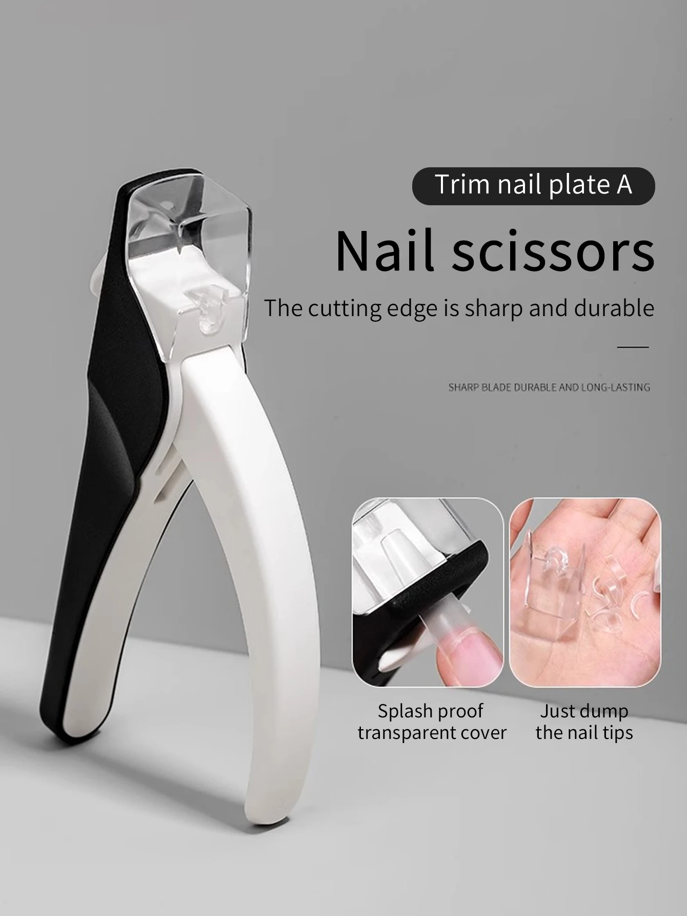 

Multi Functional Straight Cut French Nail Plate U-shaped Cut Phototherapy Extended Nail Repair Anti Splash Nail Tools