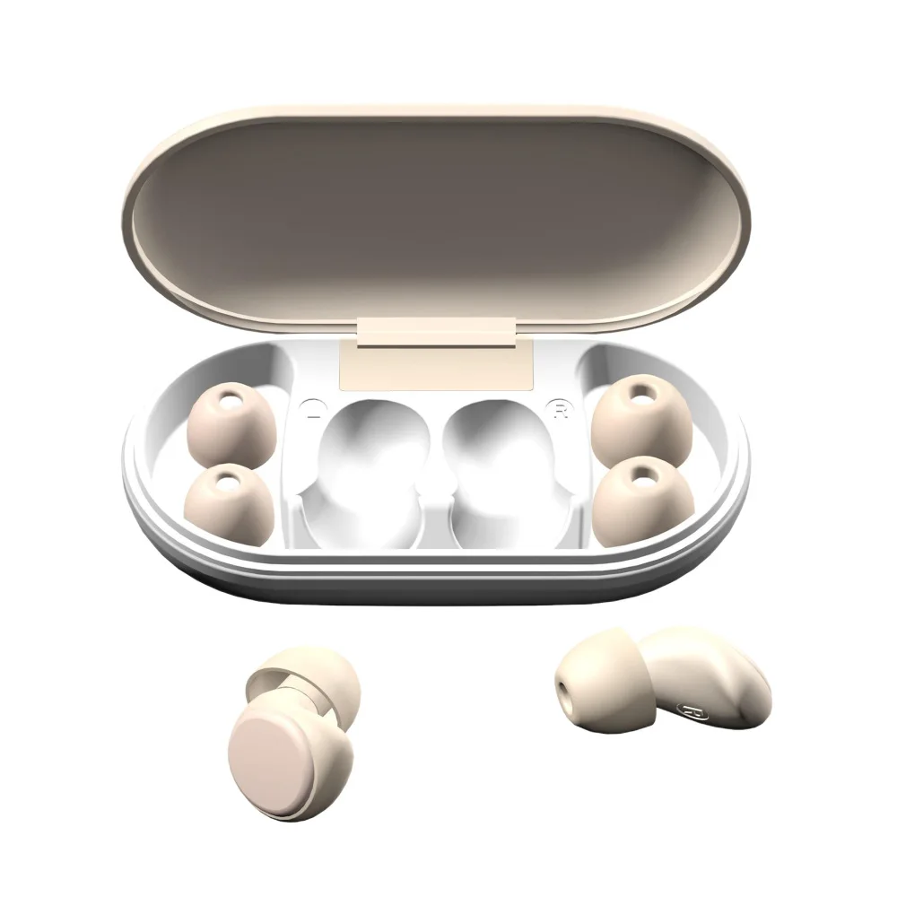 Tensouny Silicone Sleep Earbuds Pressure Adjustable Anti Noise Earplugs Professional Sound Insulation For Night Rest Quiet