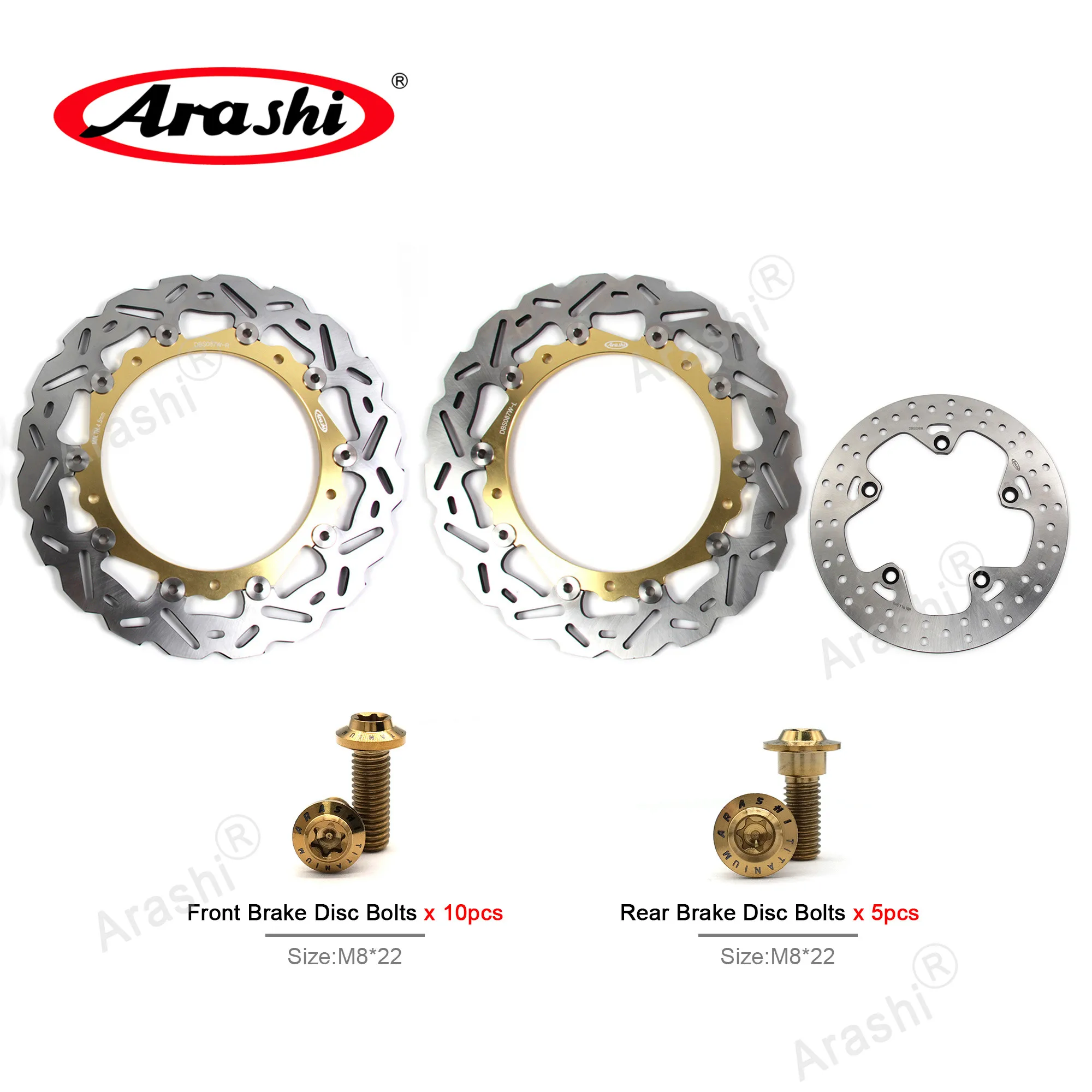 

Arashi CNC Brake Disc Bolt For BMW R1200RS 2015 - 2020 CNC Floating Front Rear Brake Rotor Disk R 1200 RS 2016 2017 2018 2019