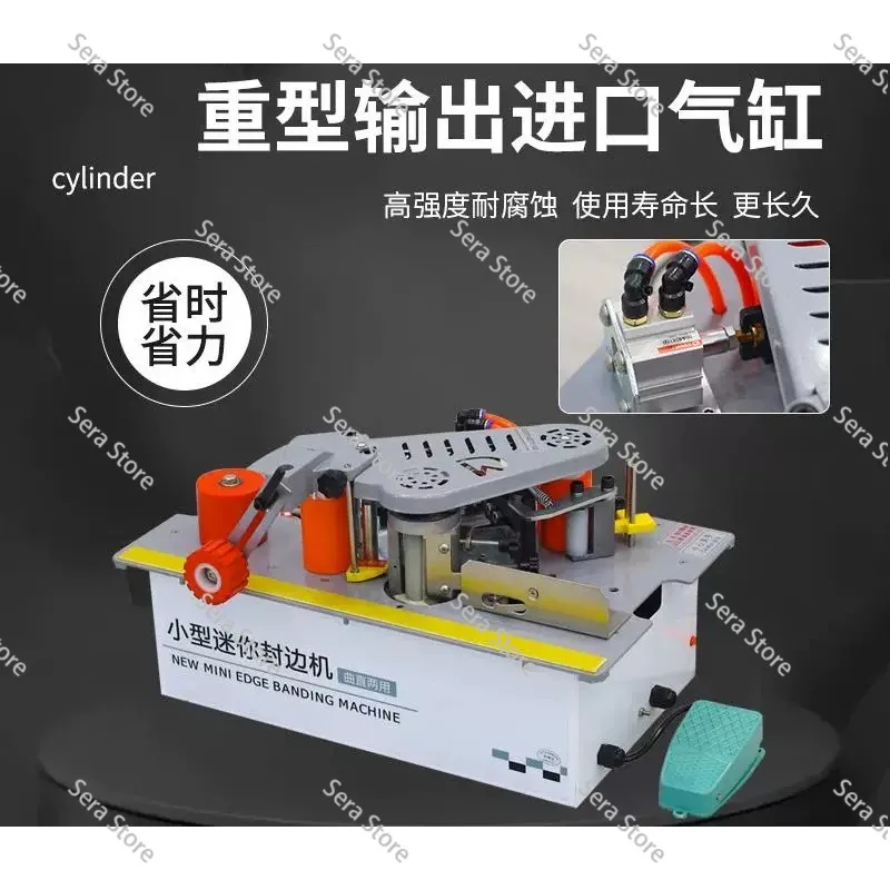 Mini Edge Banding Machine Woodworking Home Decoration Curved Straight Line Saw Bench Type Edge Banding Machine