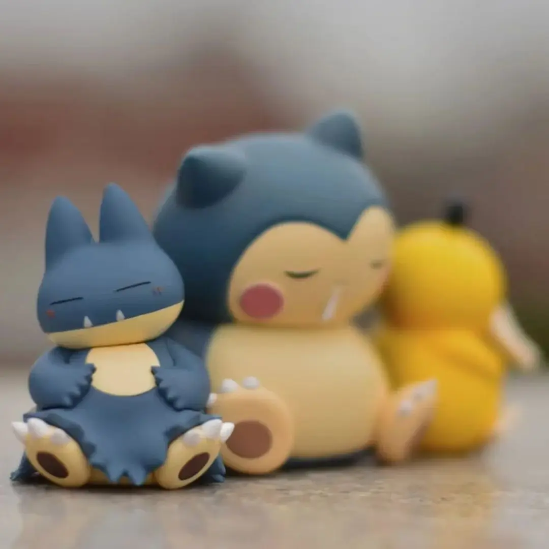 Kawaii Anime Pokemon Psyduck Psykokwak Gonbe Snorlax Sleeping Ver. PVC Action Figure Game Statue Collectible Model Toys Doll