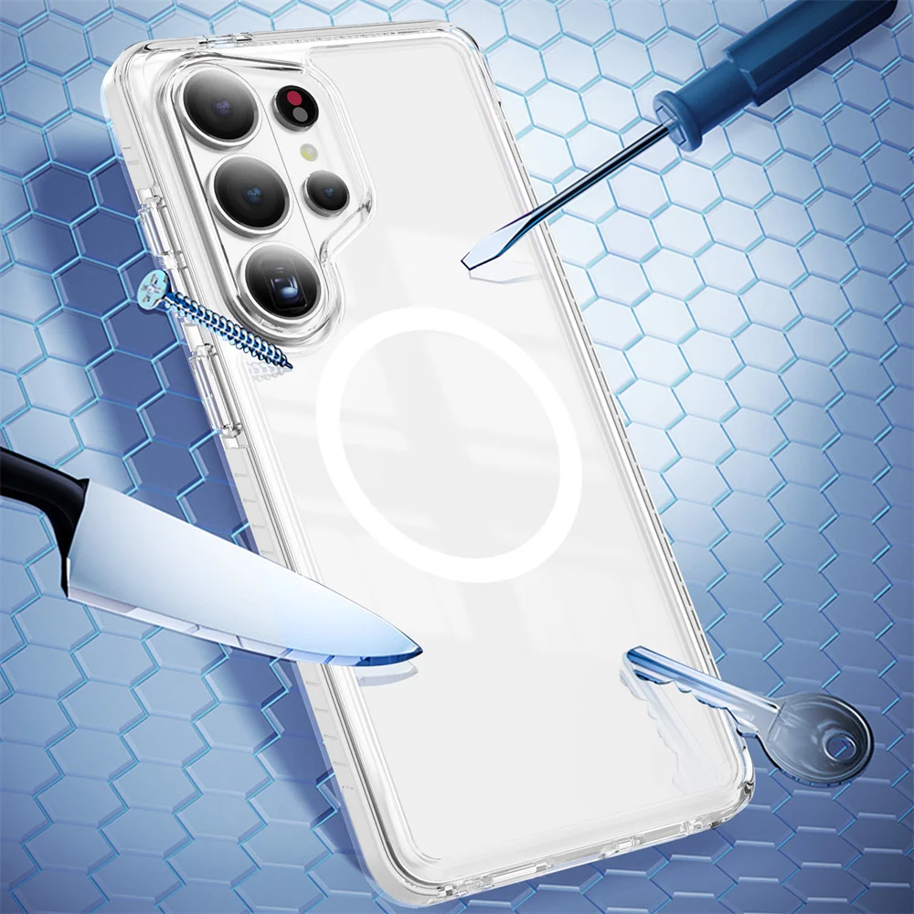 Luxuriöse Transparente Magsafe Magnetische Hülle für Samsung Galaxy S26 Ultra S25 FE Plus S24 S23 A57 A56 A36 A37 A27 Stoßfeste Abdeckung – Detail 6