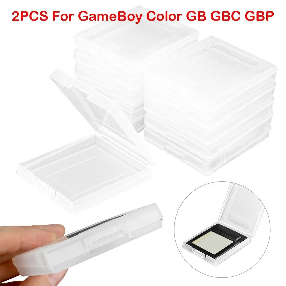 2PCS Plastic Game Cartridge Case Clear Hard Shell Gaming Card Box Anti-Dust Scratch-Resistant for GameBoy Color GB GBC GBP view 3