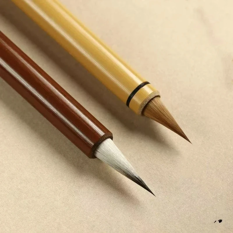 

Weasel Brush Woolen Hair Brush Short Regular Script Small Running Script Writing Brush Calligraphy for Beginners Soft Brush