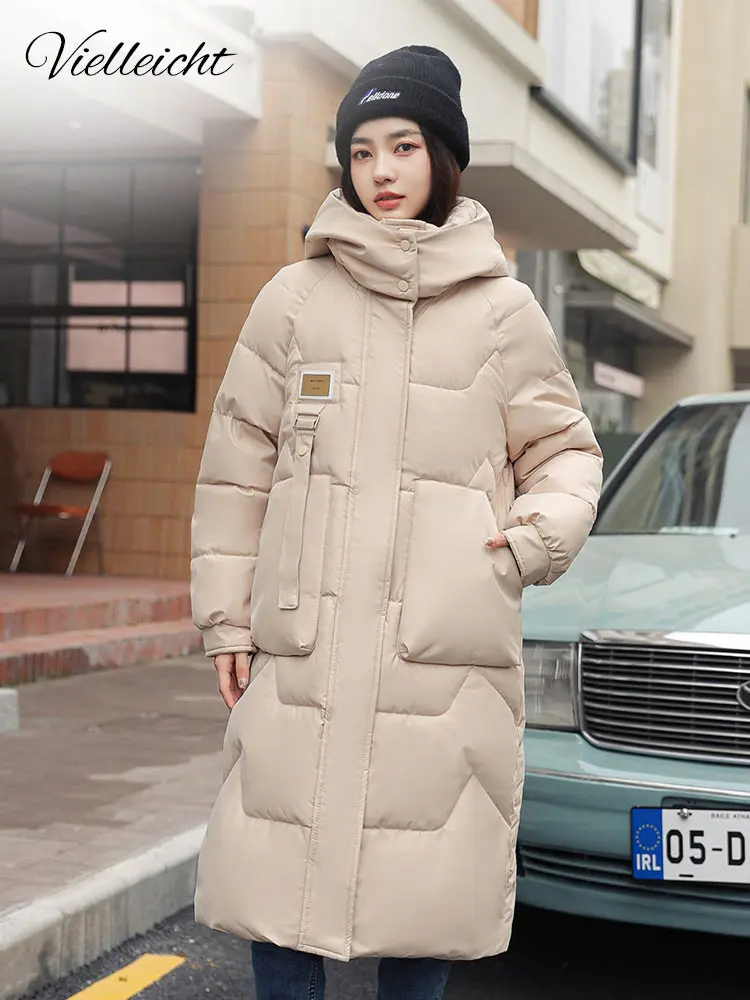 

Vielleicht 2023 New Thick Women Parkas Winter Clothes Coat Casual Hooded Warm Long Jackets Coat Winter Female Thicken Outwear