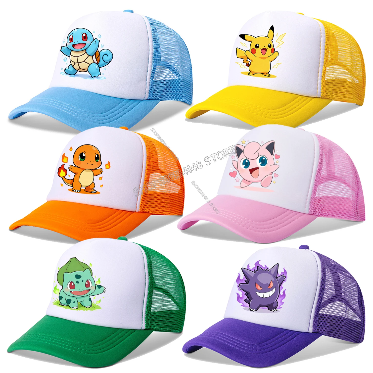 

Новая бейсболка с изображением покемонов для детей и взрослых, сетчатая кепка с Пикачу, милая мультяшная кепка с козырьком, летняя кепка, модные аксессуары, подарок