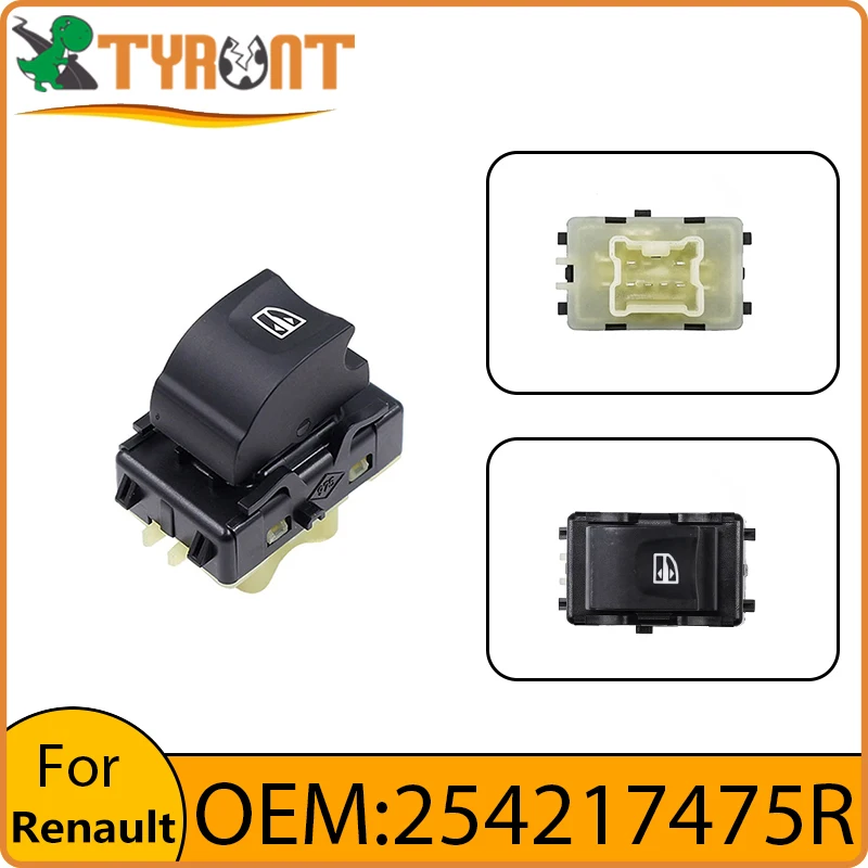 

TYRNT Electric Power Window Lifting Switch Single Button 254217475R For Renault Kangoo Duster Lodgy Dokker Logan Sandero Twingo