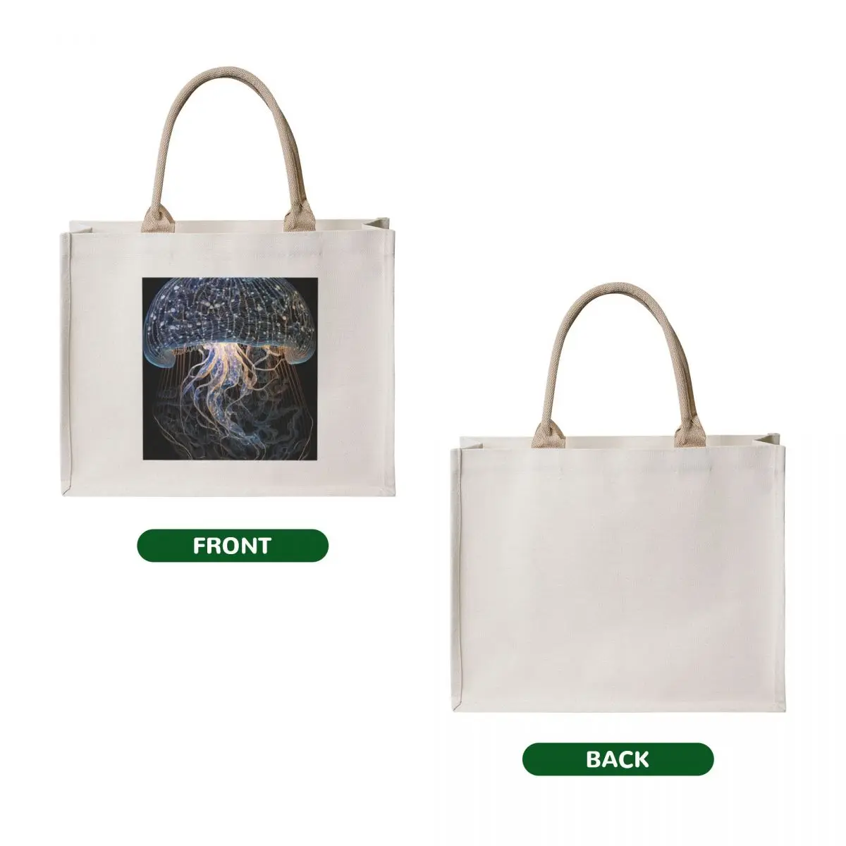 Glowing Jellyfish 9 Tote Bag Shopper handbag Gift bag Lady bag