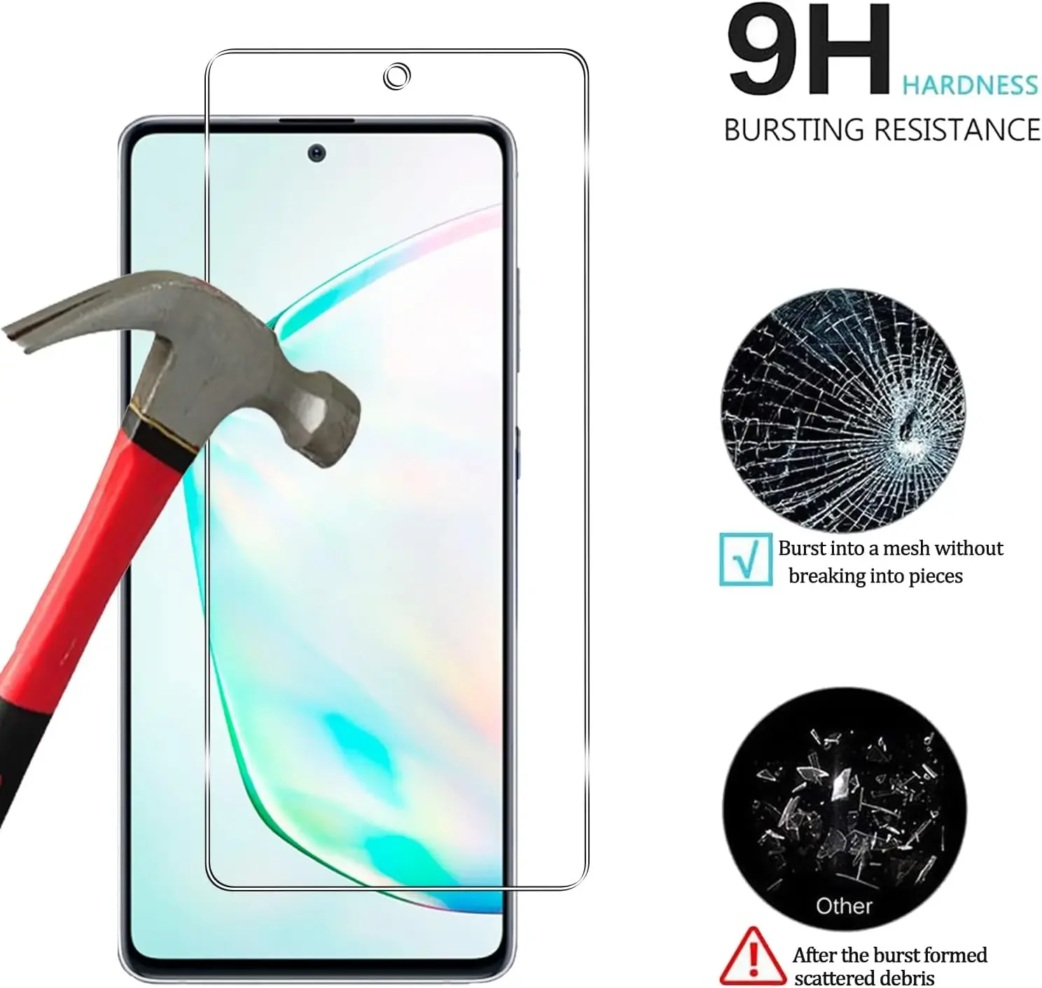 2/4 шт. HD прозрачное закаленное стекло Защитная пленка для экрана Samsung Galaxy Note 10 Lite Противоударная небьющаяся защита Фото №5