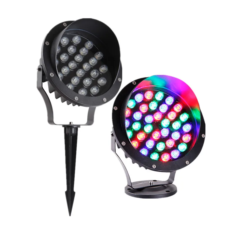 

84w Garden Outdoor Landscape Flood Lights Yard Wash Lights Spotlight Rgb Ip65 Spike Lawn Lamp Decor Gazebo Patio Tree Lighting