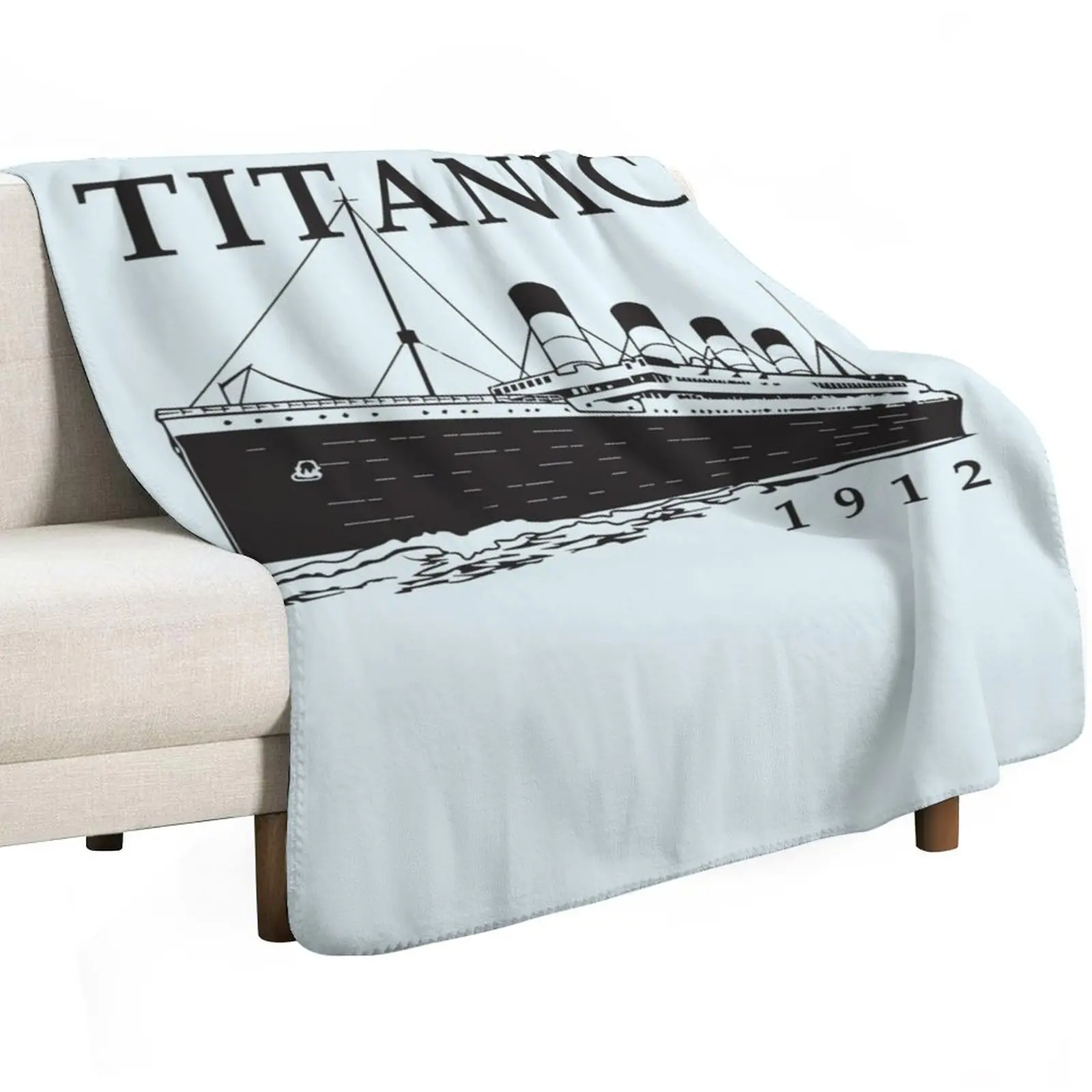 Titanic Queen of the Ocean Vintage Cruise Sinking Ship Atlantic Voyage Throw Blanket Sofa Quilt Soft Plush Plaid Hairys Blankets