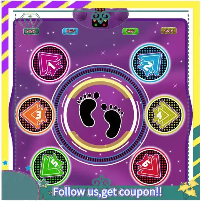 

(New) Kids And Adults Wireless BT Dance Pad For Interactive Family Music Games And Exercise