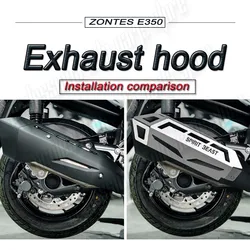 Motorcycle Exhaust Pipe Protector Heat Shield Cover Muffler Guard Anti-scalding Cover Parts For ZONTES E350 350E 350 E