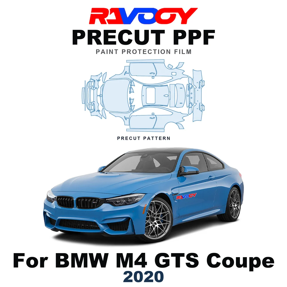 Precut PPF For BMW M4 GTS Coupe 2020-2020 8.5mil TPU Paint Protection Film Hood Bonnet Bumper Headlight Self-Healing Clear Kit