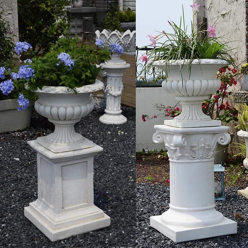 European garden Roman column round basin with goblet complete set of large villa entrance outdoor courtyard ornaments