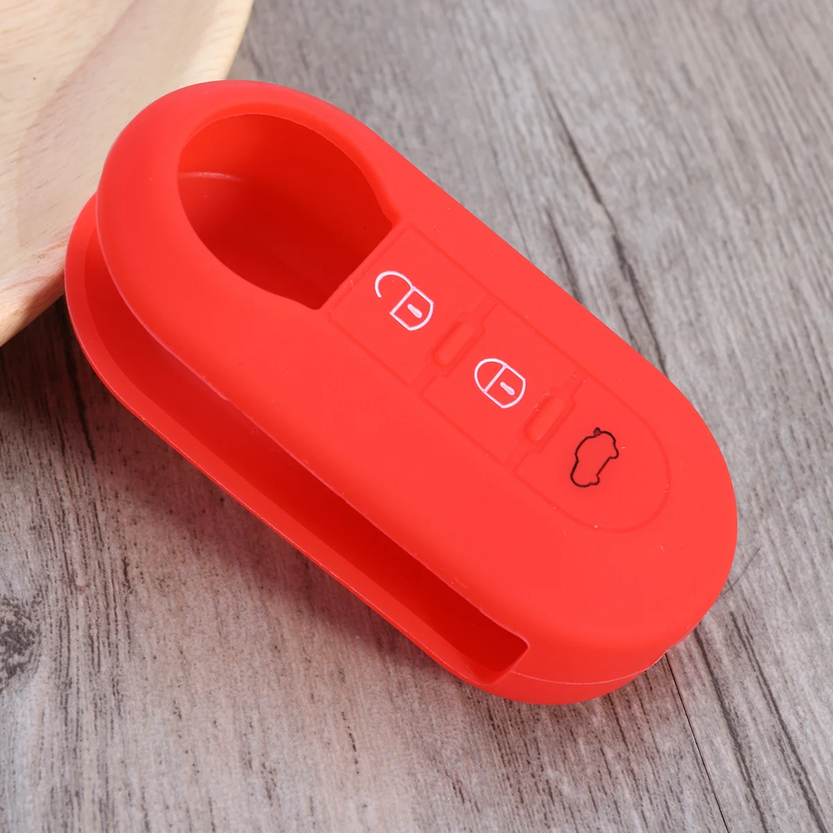 

Silicone Key Cover For Car Key Case 3 Button Remote Shell Fit Red Scratch Proof Waterproof Dust Resistant Holder