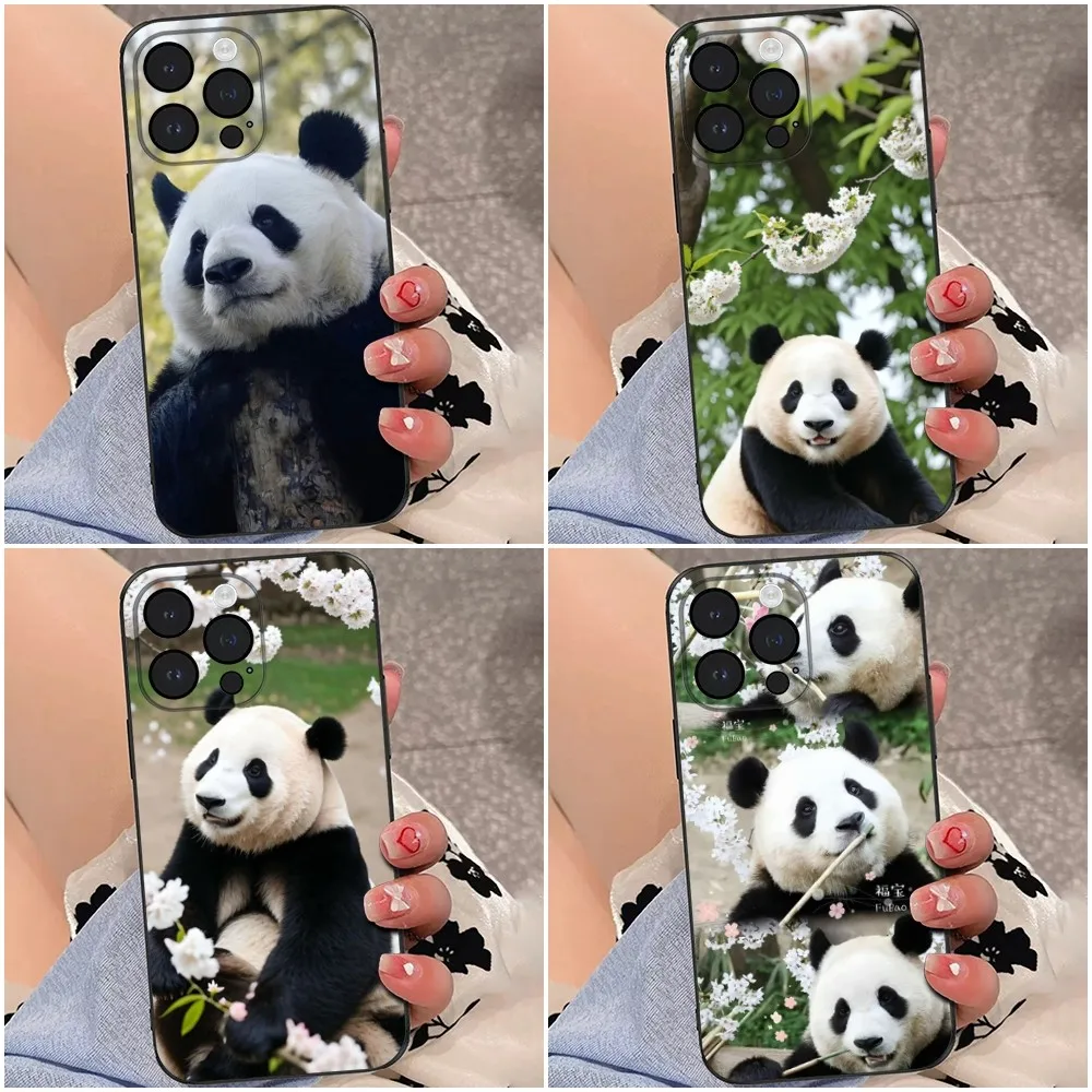 fubao panda   Phone Case For iPhone 16,15,14,13,12,Pro,Max,11,7,8,Plus,XR,XS Max Shockproof Silicone Soft Shell