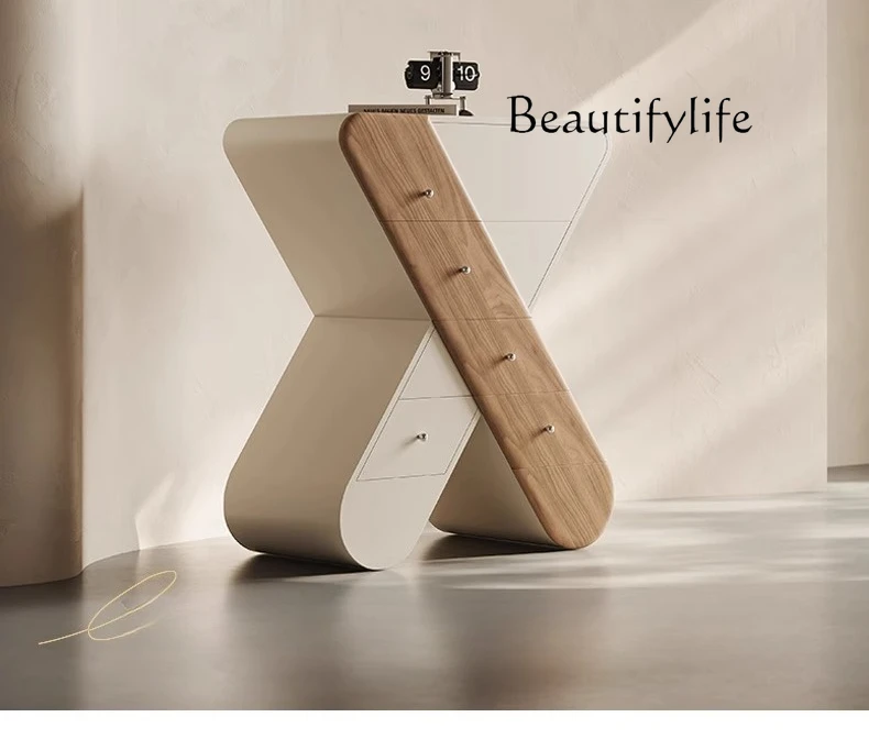 

Designer art creative chest small apartment bedroom living room entrance Italian simple locker