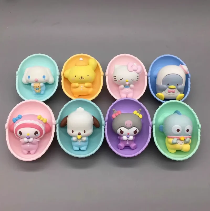 

New Product In Stock Swaddling Clothes Blind Box Design Food Toy Kulomi Meileti Kt Cat Cute Desktop Decoration Surprise Gift