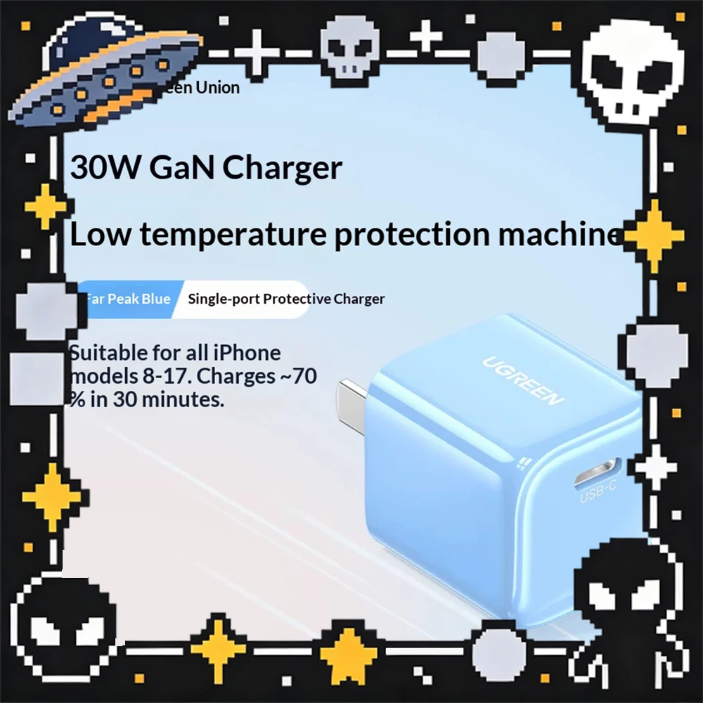 ugreen-cd241-20w窒化ガリウムは新しい充電電力に対応します。-窒化ガリウム充電器、携帯電話急速充電ヘッド