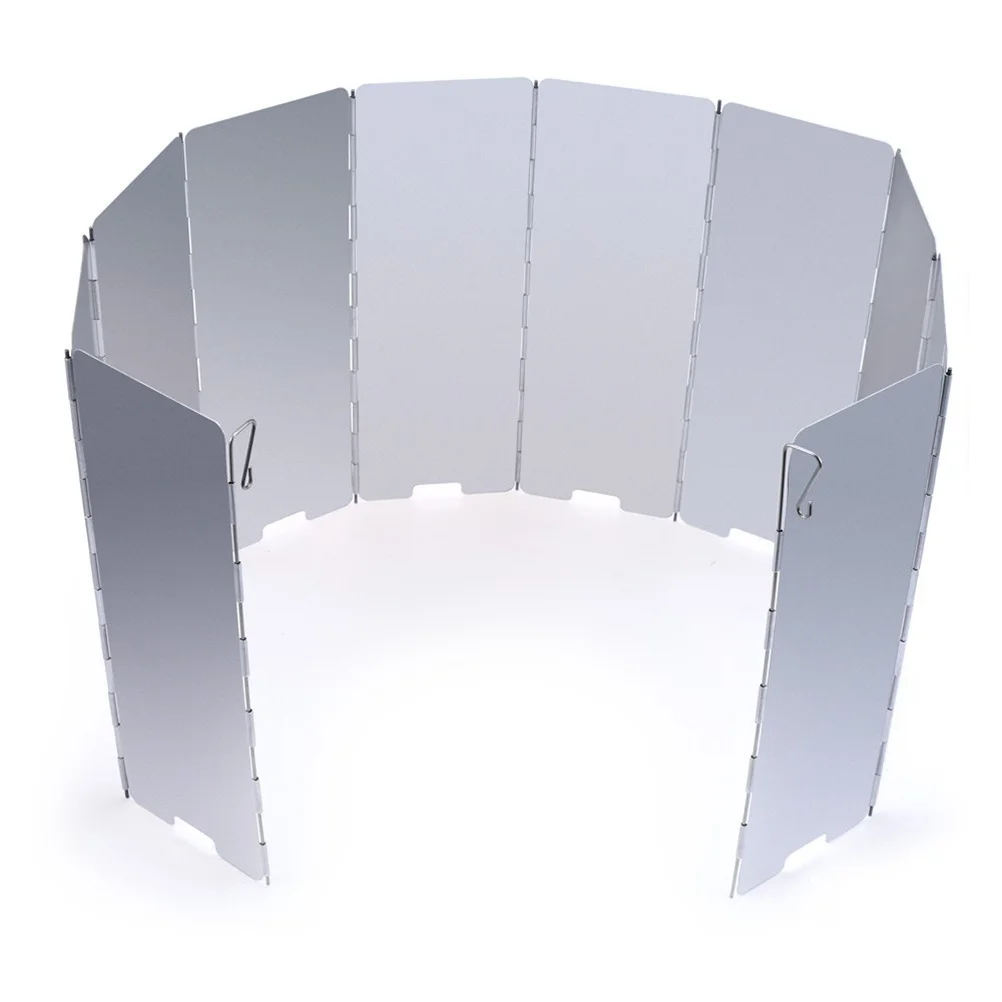 

Outdoor Windscreen For Camping Foldable Windshield With Pegs Fire Starting Aid Portable Picnic Stove Windscreen Folding