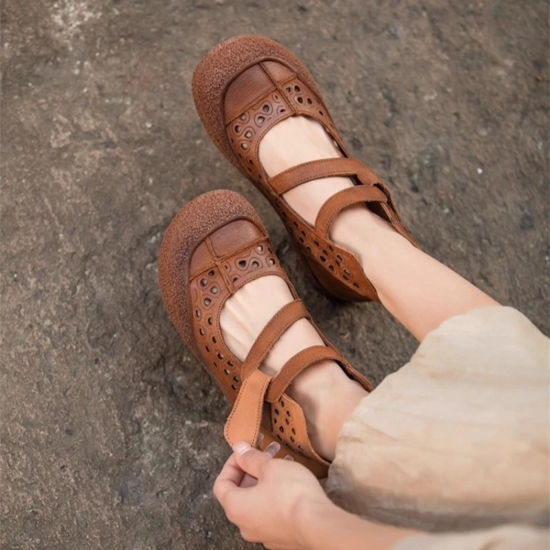 

Retro Hollowed-out Ankle Women's Shoes Summer 2025 Flats Sport Women Sandals Cool Boots Running Walking Platform Shoes Woman