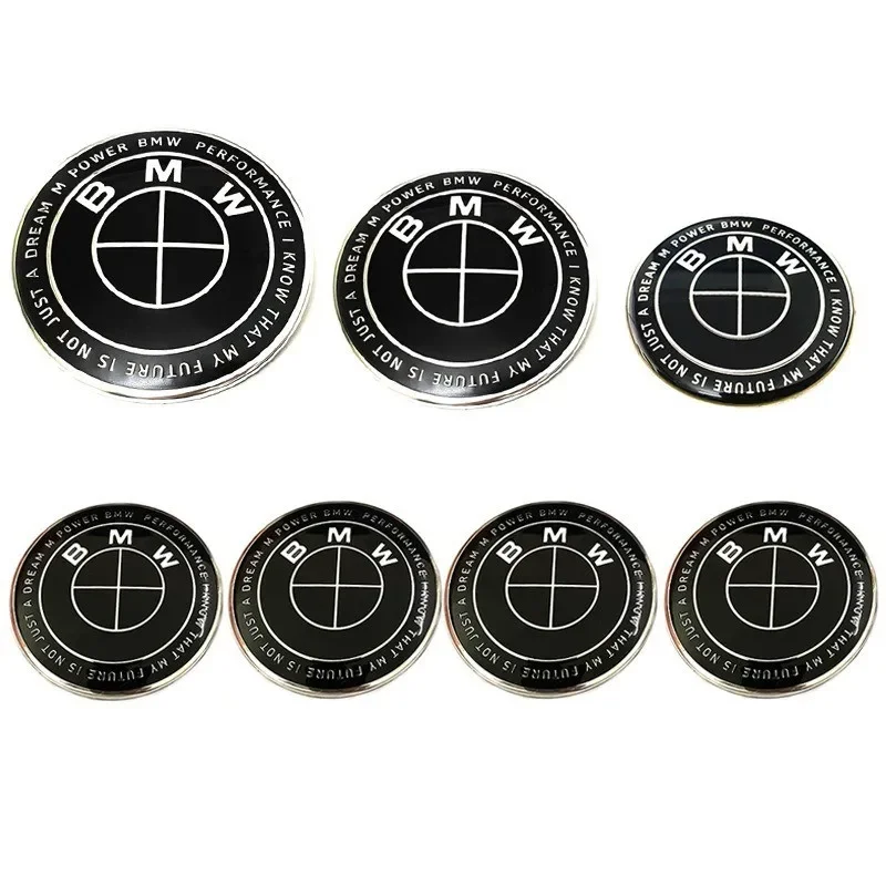 1/4/7Pcs Car Hood Rear Emblem Steering Wheel Stickers Rims Cap Badge For BMW G01 G20 X3 X5 F30 E36 F20 E46 X6 M4 E60 E93 E87 view 3