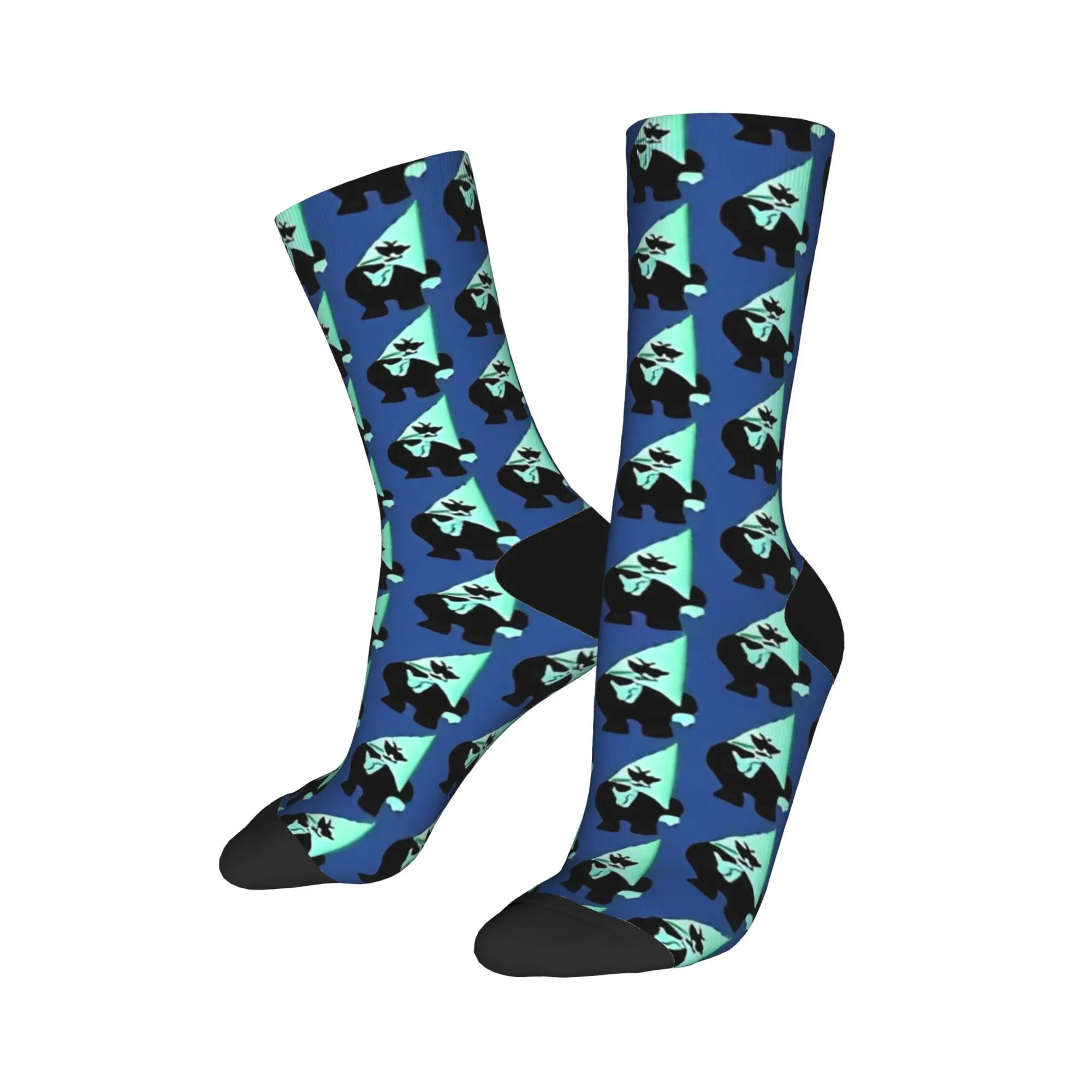 Funny Spamton The Hacker  Basketball Socks Deltarune Video Games Polyester Middle Tube Socks for Unisex Breathable