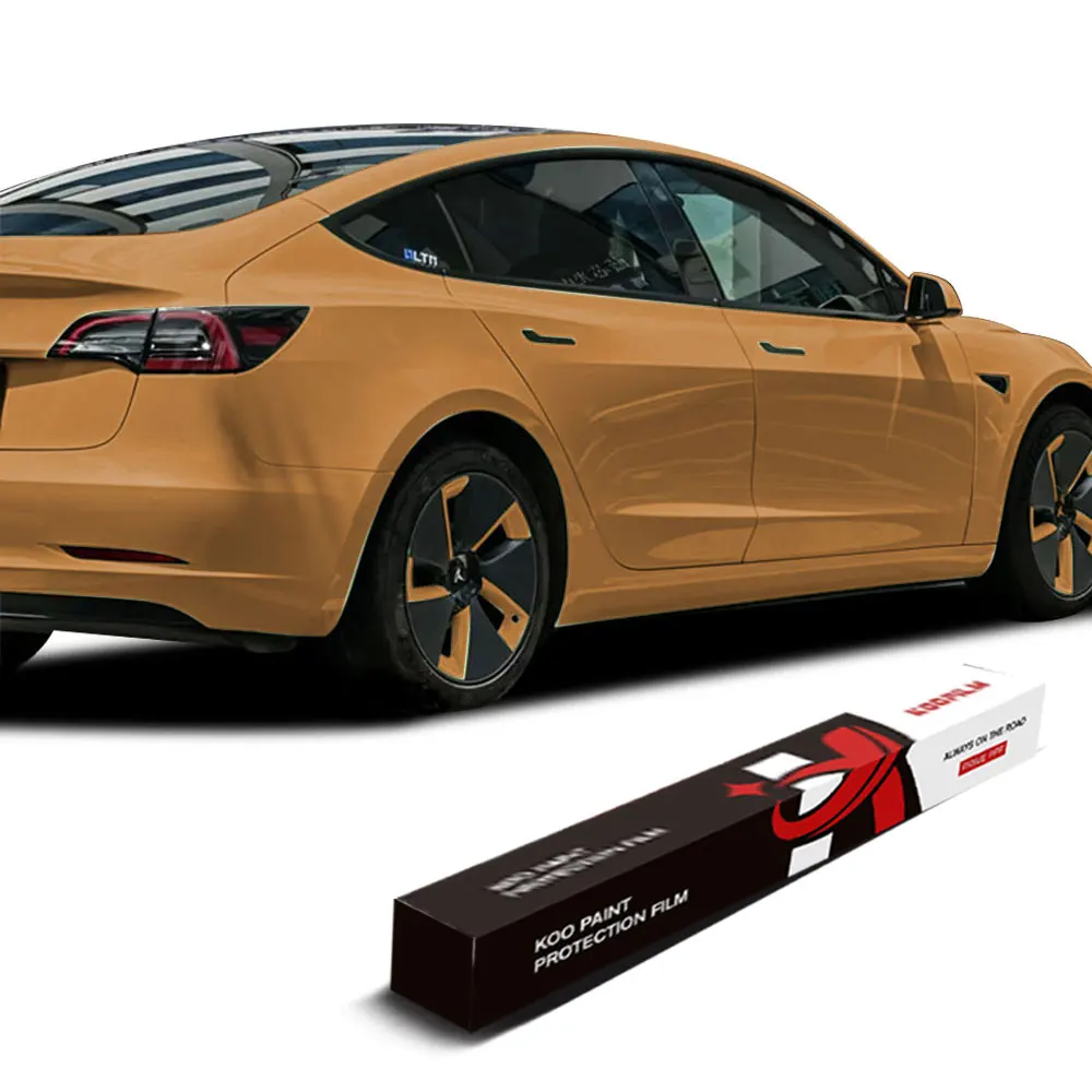 

KOOPPF глянцевая цветная защитная пленка из ТПУ для краски коричневого цвета Ppf глянцевая защитная пленка для краски автомобильная пленка винил 1,52*16 м