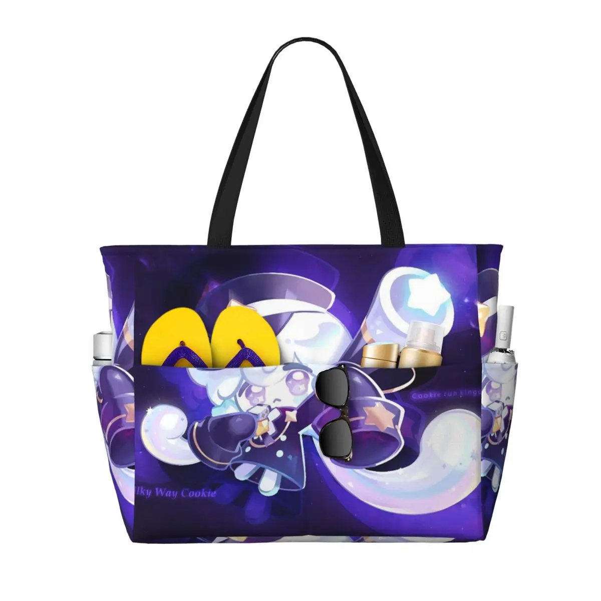 Milky Way Cookie Run Kingdom Game Beach Tote Bag Sport Gym Yoga Duffle Large Tote Bag Women Travel Bag Fitness bag