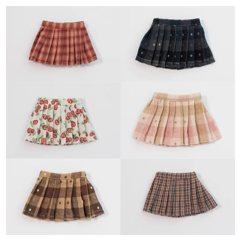 Ob11 Doll Clothes Accessories Skirt Pleated Skirt Doll Clothes Shoulder Strap Skirt Ddf Uniform Skirt 12 Point Bjd Doll GSC Cl