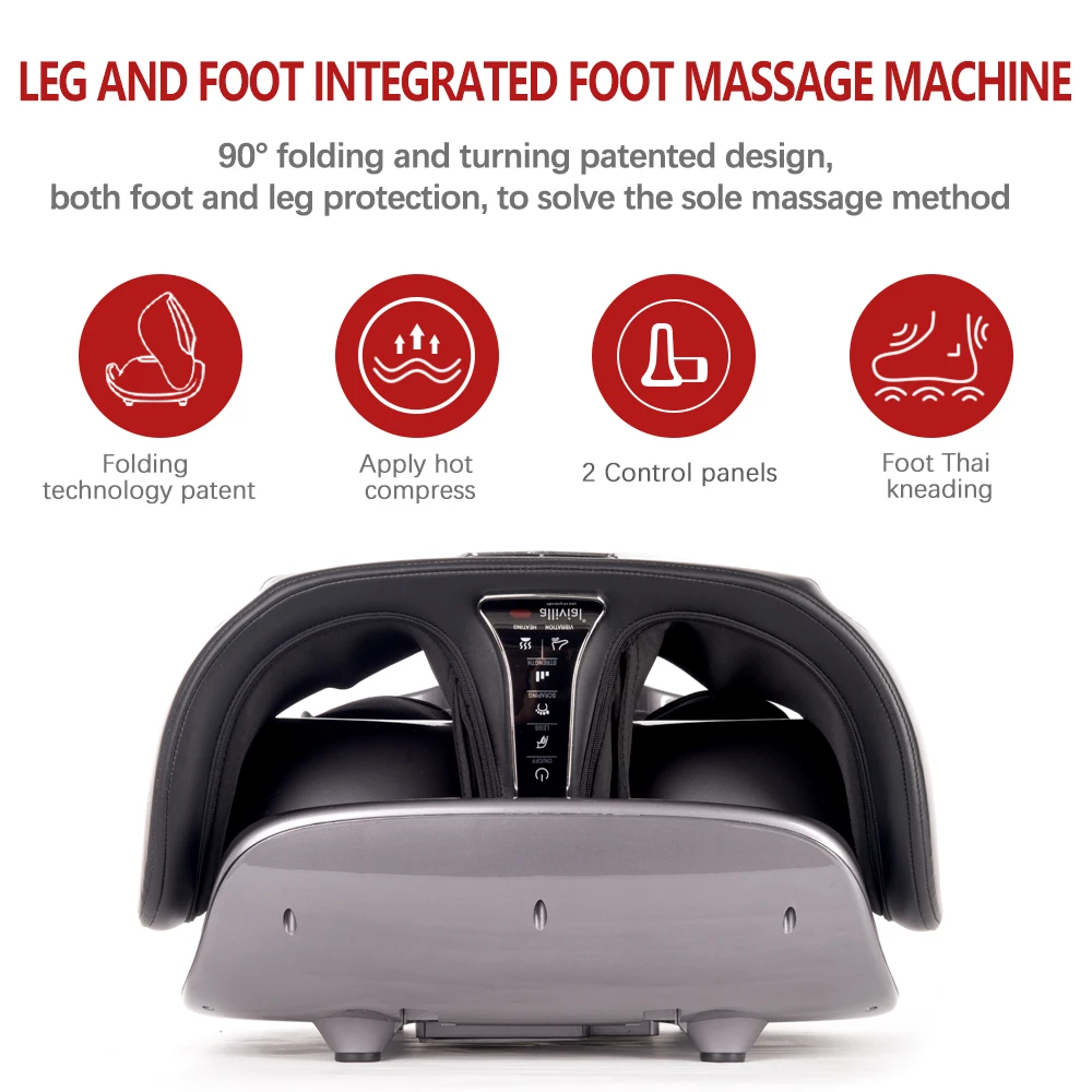 Smart Shiatsu Leg and Foot Massager with Heat Air Compression and Calf Massager Machine Premium Comfort for Your Feet