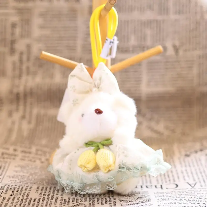 LLavero de oso rosa de peluche, bolso de dibujos animados, colgante, mochila, decoración, muñeco de peluche, juguete para regalo para niñas y niños